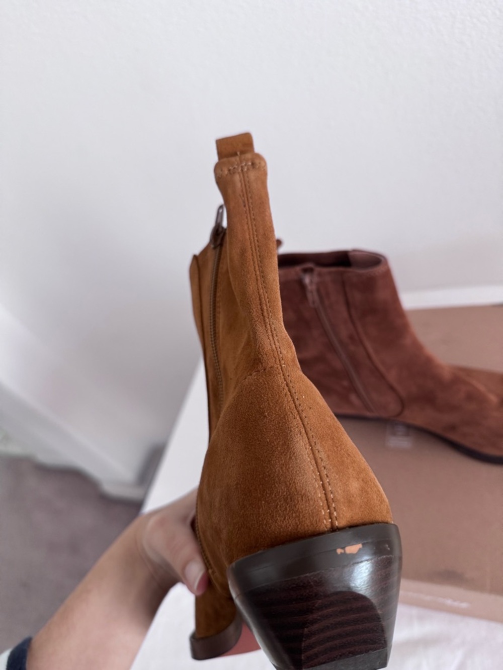 New Madewell The Idris Ankle Boot In Suede Size 9.5 - Picture 8 of 14